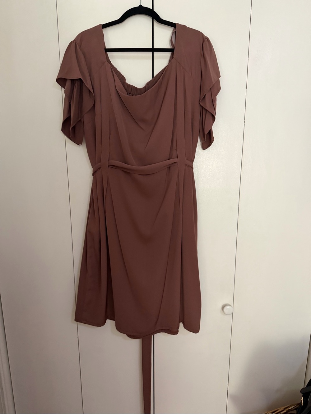 City Chic Mauve Short Sleeve Mini Dress
